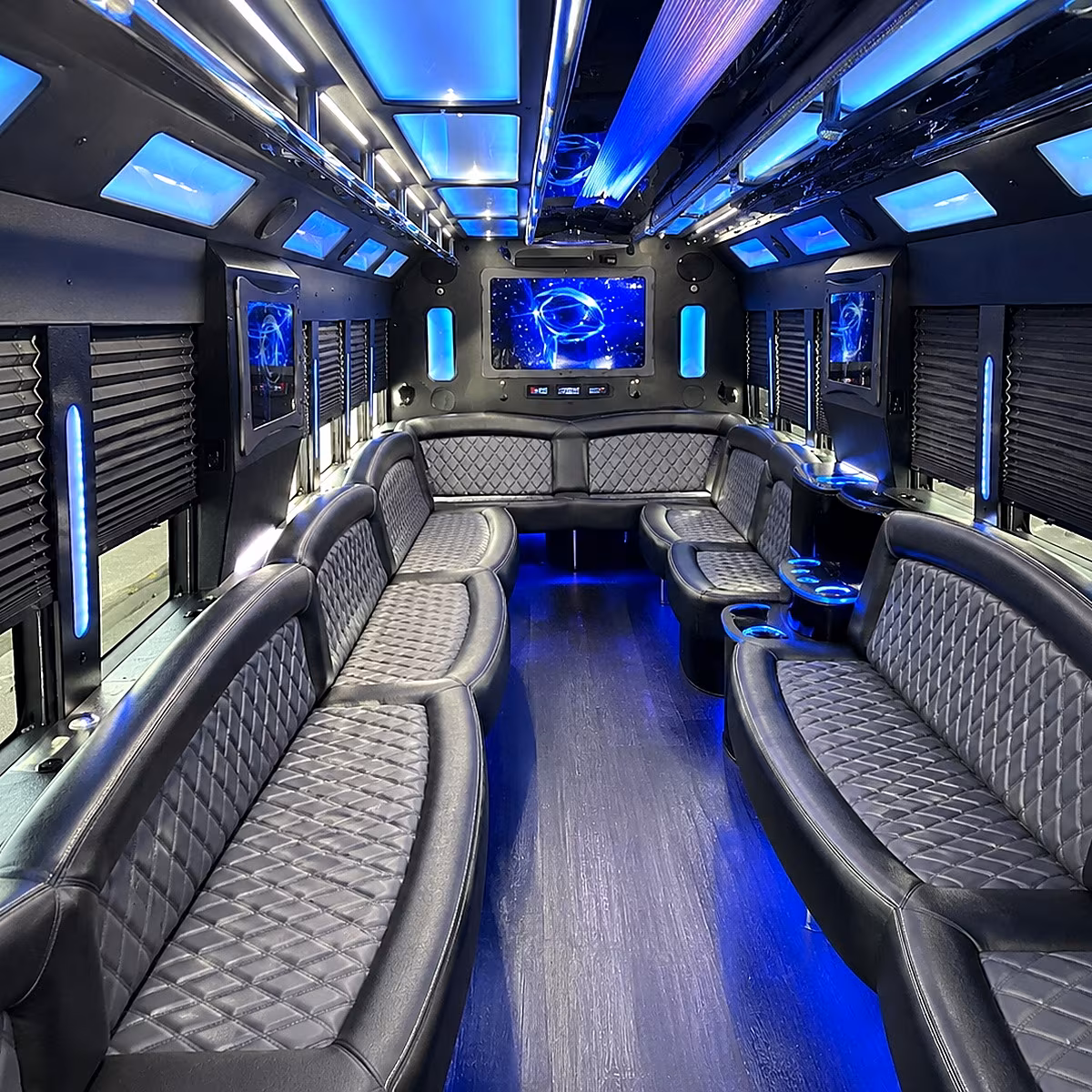 new orleans 50 passenger party bus interior
