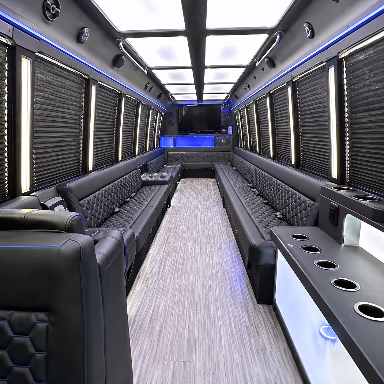 new orleans party bus rental interior